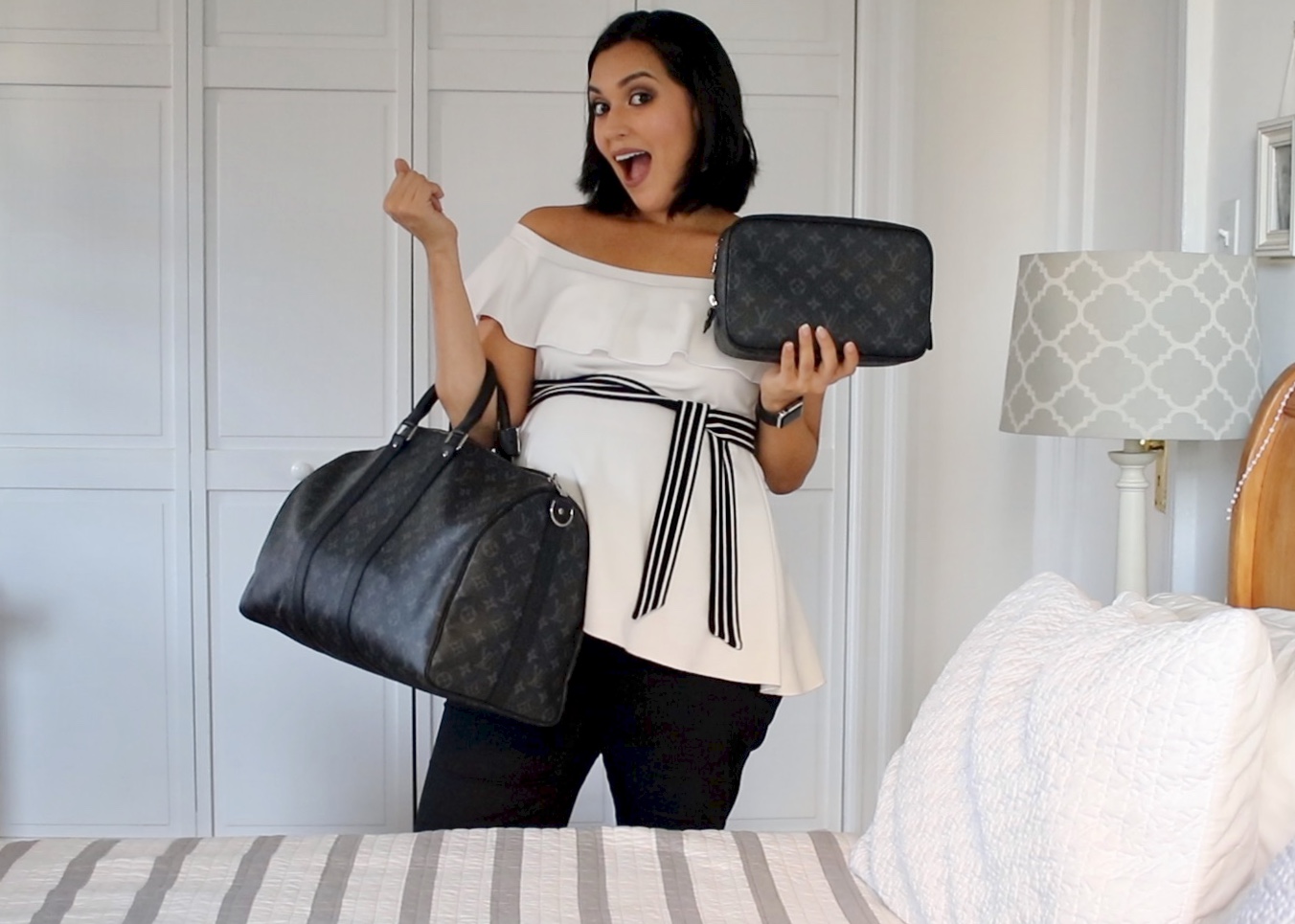 What’s In My Hospital Bag (Ft. Louis Vuitton Monogram Eclipse Keepall & Toilet Pouch ...