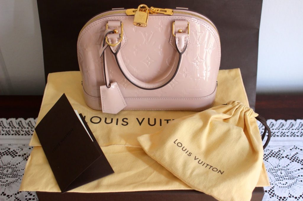 Louis Vuitton Monogram Vernis Alma BB in Rose Angelique - Domesticated Me