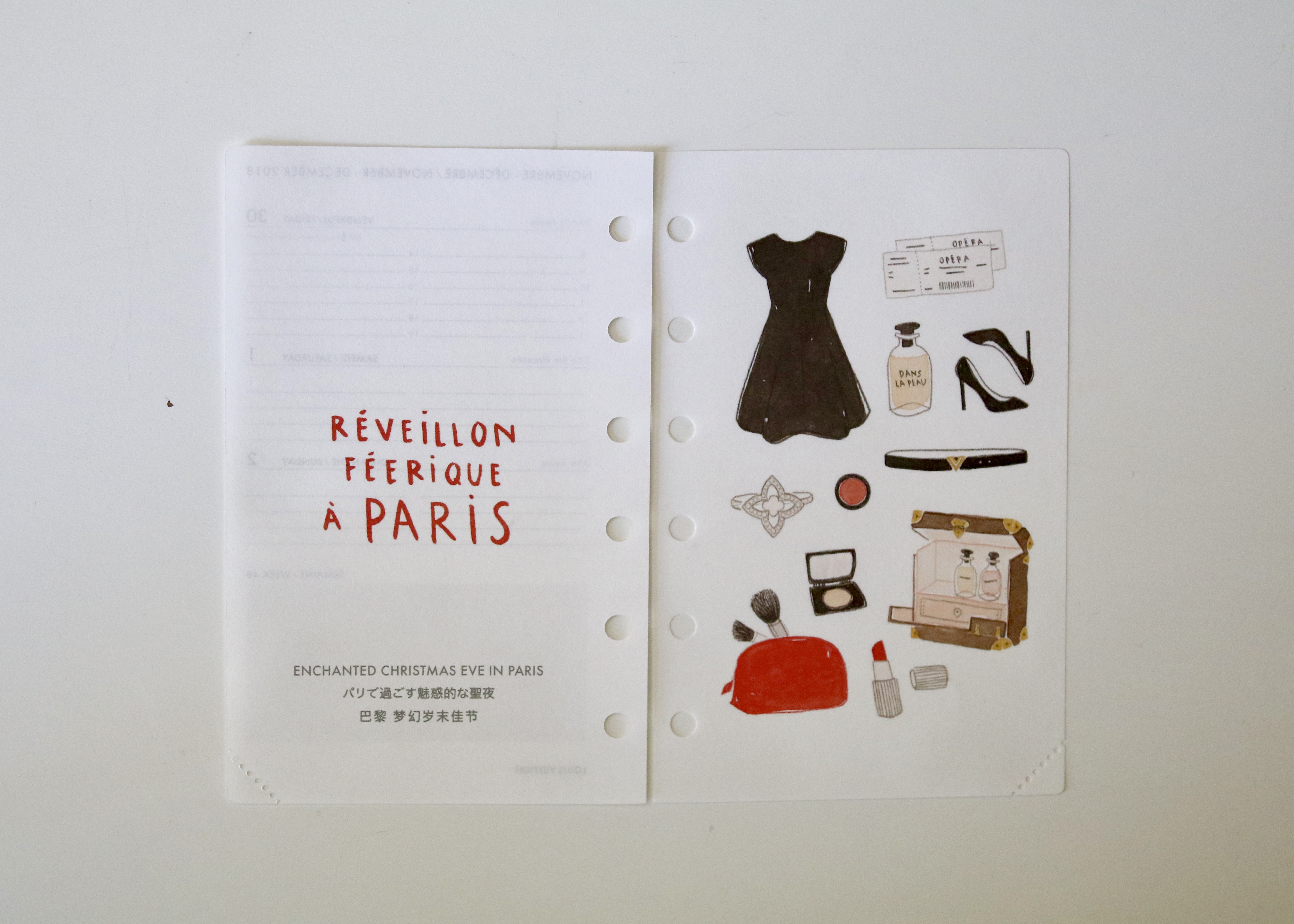 Louis Vuitton agenda and refills